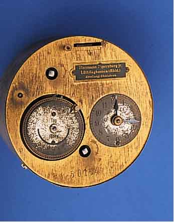 HERMANN PIPERTSBERG JUN. SCHALT-/ZüNDUHR, DEUTSCHLAND UM 1930, VOLLPLAT. 8-TAGEWERK, AUFGES. ECHAPPEMENT, SCHWEIZER ANKERHEMMUNG, ...