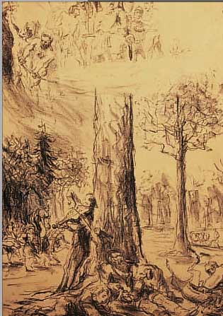 SLEVOGT, MAX, 1868-1932, LITHOGRAPHIE, RE. U. HANDSIGNIERT, PAPIER GEBRäUNT, CA. 42 X 27 CM, PP, U.GL., R.