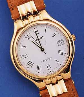 TISSOT ARMBANDUHRSET FüR DAMEN UND HERREN STYLIST, SCHWEIZ UM 1997, BEIDE METALL HART-VERG., EDELST.-BöDEN GEDR., SAPHIRFLACHGL., ...