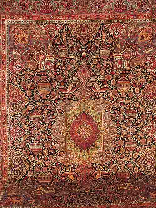 KASCHMAR,PERSIEN CA 396 X 292 CM. .EHZ 3 FLORWOLLE.CA 50 JAHRE.