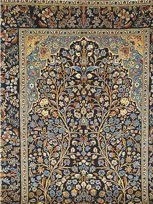 KESCHAN,PERSIEN CA 376 X 233 CM. .EHZ 3. FLOR WOLLE.CA 40 JAHRE