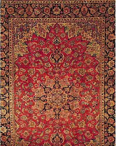 NADJAFABAD,PERSIEN CA 340 X 229 CM. .EHZ 2-3 FLOR WOLLE.CA 30 JAHRE.