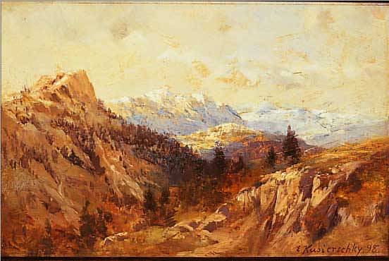 KUBIERSCHKY, ERICH, *1854 FRANKENSTEIN - 1944 ECHING A. AMMER- SEE, AUSGEZEICHNETER LANDSCHAFTSMALER DER MüNCHENER ...
