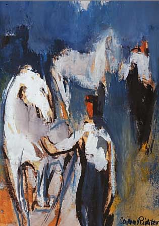 RICHTER, ANTON, *1900 SCHWARZENBACH/SAALE, WAR MITGLIED DER NEUEN MüNCHENER KüNSTLER- GENOSSENSCHAFT, STELLTE WIEDERHOLT IM MüNCHENER ...
