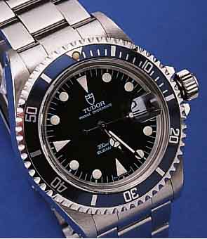 TUDOR HERRENARMBANDUHR PRINCE-OYSTERDATE SUBMARINER, REF.-NR. B450900/79090, SCHWEIZ 1992, EDELST., BODEN U. KRONE GESCHR., SYSTEM ROLEX, ...