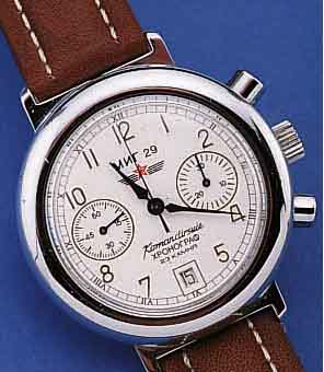 KONVOLUT: 2 POLJOT ARMBANDCHRONOGRAPHEN, RUßLAND UM 1995, BEIDE HANDAUFZUGKAL., 25 ST.,DATUM BEI 6, 30-MIN.-STOPPZäHLER, 1X DESIGN ...