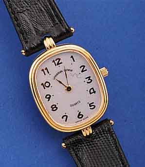 UNIVERSAL GENEVE DAMENARMBANDUHR, REF.-NR. 5123/612, SCHWEIZ UM 1994, TITAN HARTVERG., EDELST.-BODEN GEDR., SAPHIRFLACHGL., VERS. BLATT, ...