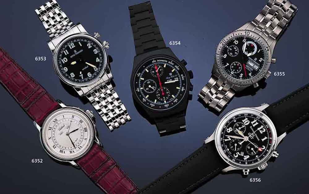 SCHWARTZ ETIENNE ARMBANDCHRONOGRAPH GMT, REF.-NR. 311/231501, SCHWEIZ UM 1999, EDELST.,LüNETTE POL., BEIDS. SAPHIRVERGL., BODEN GE- SCHR., BEI ...