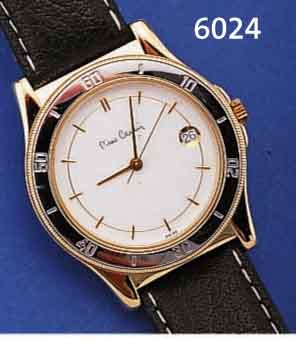 PIERRE CARDIN HERRENARMBANDUHR AUTOMATIK, REF.-NR. 1336B, SCHWEIZ UM 1995, UNGETR. LAGERW., METALL HARTVERG., EDELST.-BODEN GE- SCHR., ...