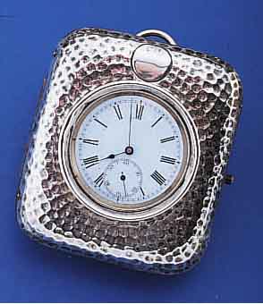 SPHINX HERRENTASCHENUHR, SCHWEIZ IM ENG- LISCHEN ÜBERGEH., SILBER, GETRIEBEN, HALLMARK VON BIRMINGHAM, BER., UHRGEH. NICKEL, EMAIL- BL., GEBL. ...