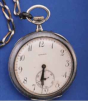MOERIS HERRENTASCHENUHR LEPINE, SCHWEIZ UM 1924, TULASILBER, ORIG.-EMAILBL. SIGN., REP. BEI 5, 15 ST., WERK VERG., SIGN. AUF RäDER- ...