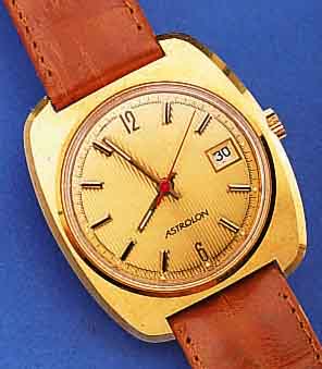 TISSOT/AETOS F.A. HERRENARMBANDUHR, UNGETR. LAGERW., SCHWEIZ UM 1971, REF.-NR. 62001, MODELL ASTROLON, METALLGEH. HARTVERG., EDELST.-BODEN ...