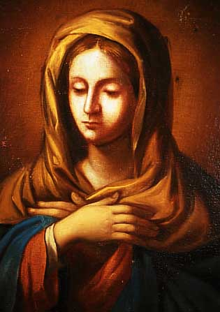 UNBEK. KüNSTLER, 18./19. JH., QUALITäTVOLLE KOPIE NACH RAFFAEL, MADONNENBILD, ÖL/LWD. (ALT. REST., L. BESCH.), 69 X 54 CM