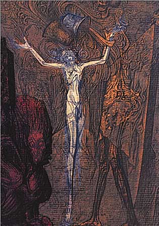 FUCHS, ERNST, "TOTENGLOCKE", FARBRADIERUNG, WVZ. WEIS 171, HANDSIGN. U. NUM., XI/XX, E.A.,CA 25 X 20 CM, *1930 WIEN