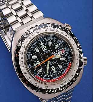 ARIOS HERRENARMBANDUHR AUTOMATIK, SCHWEIZ UM1969, METALL HARTVERCHR., EDELST.-BODEN GE- SCHR., NEUTR. EDELST.-BAND, TAG U. DATUM, ...