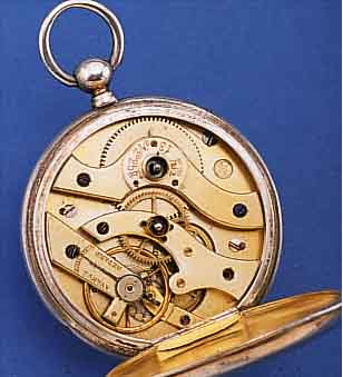 CORTEBERT HERRENTASCHENUHR OFFEN, SCHLüSSEL-AUFZUG, 800ER SILBER, EMAILBL. REP. BEI 5, 4 ST. ZYLINDERW. M. SCHöNEM AUFB., FLIEGENDES FEDERH., ...