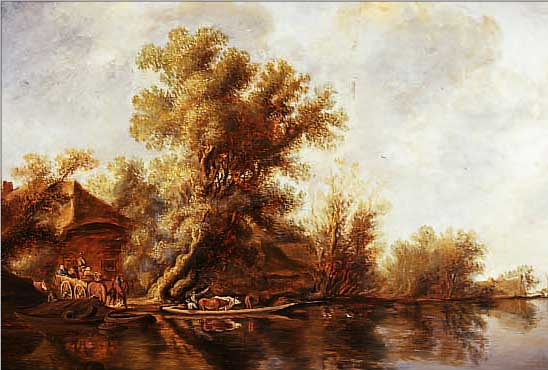 LIPHART, C.E.V., KOPIE NACH DEM ORIGINAL S. V. RUYSDAELS IN DER ALTEN PINAKOTHEK MüNCHEN. ÖL/HOLZ RüCKS. BEZ. U. DAT. (19)52, CA. 65 X 96 CM, R.