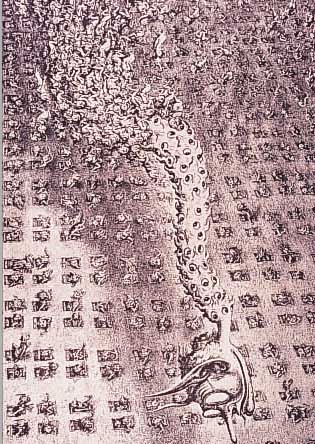 WEBER, A. PAUL, 1893 ARNSTADT-1980 SCHRET- STAKEN, "DAS GERüCHT", LITHOGRAPHIE, RE. U. DRUCKSIGNIERT, CA. 41 X 57 CM