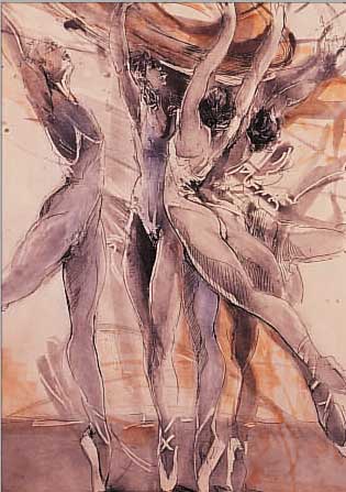 GöRG, JüRGEN, INSZENIERUNG V, FARBAQUATINTA-RADIERUNG, HANDSIGN., DAT. 99, BETITELT UND NUM. E.A. XII/XX, CA. 39,5 X 31,5 CM