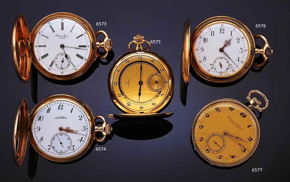 ULYSSE NARDIN HERRENTASCHENUHR SAVONETTE, SCHWEIZ UM 1920, ROSE-G. 585/000, PERF. 2- TEIL. EMAILBL. SIGN., METALLCUV. VERG., BRüK- KENANKERW. ...