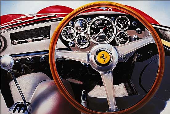 HIRLIMANN, J.G., SERIE AUS 8 FARBLITHOGRAPHIEN ZUM FERRARI GTO 250, ALLE HANDSIGN. UND NUM. 45/250, BLATTGR. CA. ...
