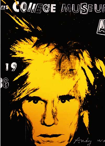 WARHOL, ANDY, PLAKAT ZUR AUSSTELLUNG IM WILLIAMS COLLEGE MUSEUM OF ART 1986, FARB- OFFSET, LEICHT KNITTERFALTIG, CA. 86 X 86 CM