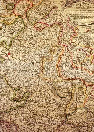KONVOLUT VON 8 BLATT, FEIBURG UND DEM BREISGAU: 1.) ALTKOLOR. KUPFERSTICHK. V. HOMANN, CA. 1740, IMP. CAES. CAROLO VI AUGOSTO PIO ...