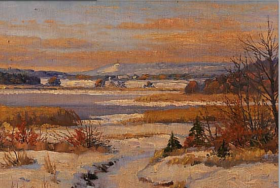 EIJSING, JöRGEN,, DäNISCHER MALER, DATIERT 1932, WEITE VERSCHNEITE WINTER- LANDSCHAFT, ÖL/LWD, RE. U. SIGN., CA. 41 X 48 CM, R.