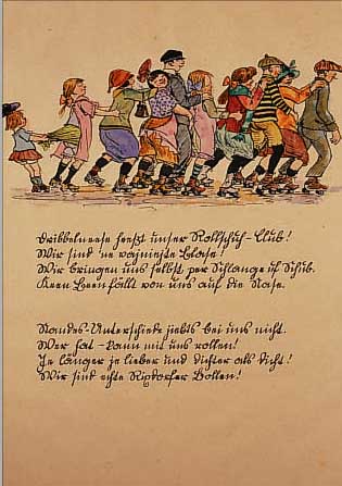 ZILLE, HEINRICH, 1858-1929, KOLORIERTE LITHOGRAPHIE AUS: KOMM, KALINKEN, KOMM, PAPIER LEICHT GEBRäUNT, CA. 46 X 36 CM