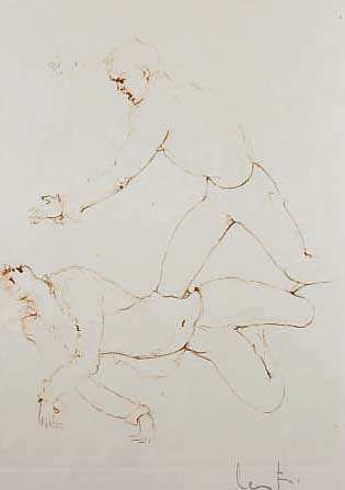 FINI, LEONOR, 1918 - 1998, RADIERUNG AUF JAPAN-PAPIER, RE. U. HANDSIGN., VON 1973, CA. 29 X 20 CM, PP