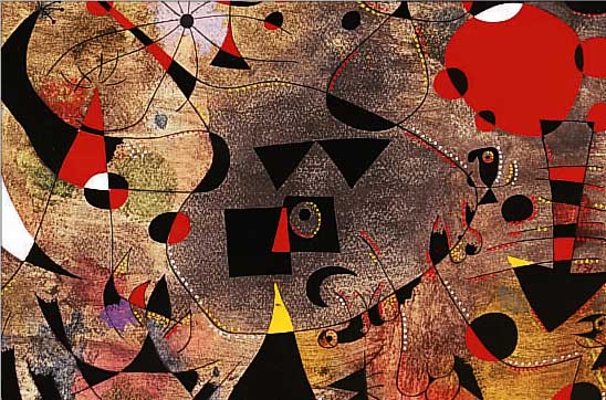 MIRO, JOAN, 1893 - 1983, FARBLITHOGRAPHIE AUF ARCHES BüTTEN ARCHES-VèLIN AUS D. SUITE "CONSTELLATIONS" V. 1959, EXP NR. 26 ...