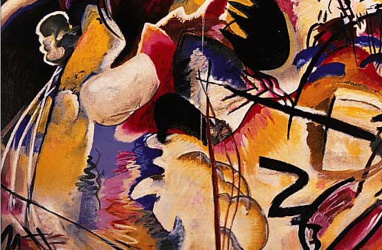 KANDINSKY, WASSILY, 1866 - 1944, FARB- LITHOGRAPHIE NACH EINEM GEMäLDE AUS DLM, DOPPELBLATT MIT BUGFALTE, CA. 38 X 55,5 CM