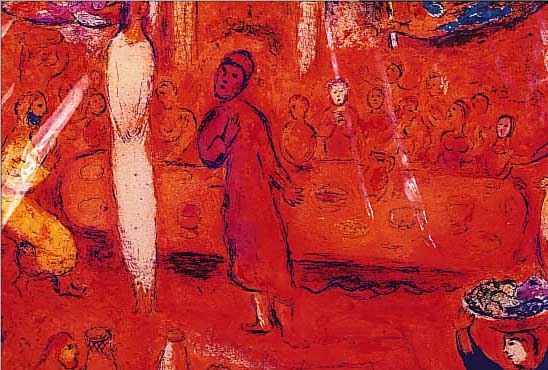 CHAGALL, MARC, 1887 - 1985, KONVOLUT AUS ZWEI FARBOFFSET AUS "DAPHNIS UND CLOE" VON 1961, "MEGAKLES ERKENNT SEINE TOCHTER ...