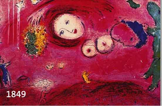 CHAGALL, MARC, 1887 - 1985, KONVOLUT AUS ZWEI FARBOFFSETS AUS "DAPHNIS UND CHLOE" VON 1961, "FRüHJAHRSWIESE", MOURLOT 314, ...