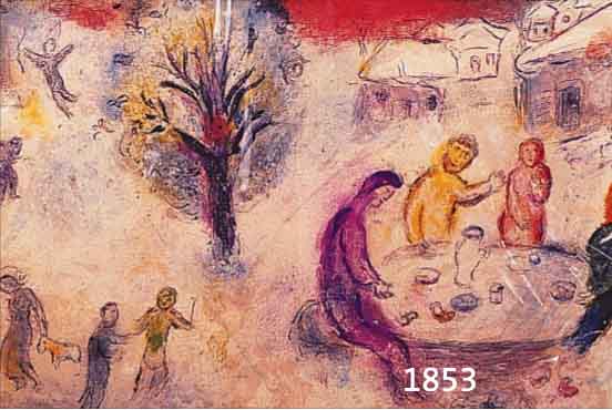 CHAGALL, MARC, 1887 - 1985, KONVOLUT AUS ZWEI FARBOFFSETS AUS "DAPHNIS UND CLOE" VON 1961, "DAS MAHL BEI DYRAS"; MOURLOT ...