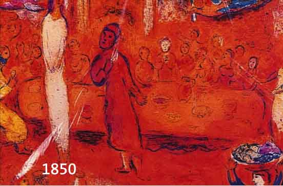 CHAGALL, MARC, 1887 - 1985, KONVOLUT AUS ZWEI FARBOFFSETS AUS "DAPHNIS UND CHLOE" VON 1961, "MEGAKLES ERKENNT SEINE TOCHTER ...