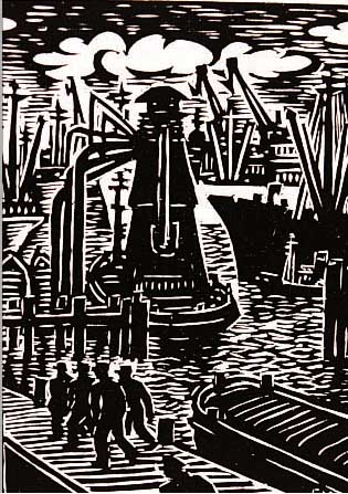 MASEREEL, FRANS, 1889 - 1972, KONVOLUT VON 10 HOLZSCHNITTEN VON 1922, I. D. DARST. MONOGRAMMIERT, CA. 14 X 12 CM, PP.