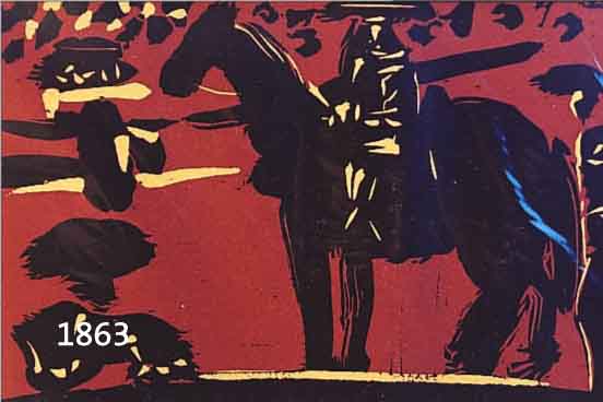 PICASSO, PABLO, 1881 - 1973, KONVOLUT VON 5 FARBLITHOGRAPHIEN NACH FARBLINOLSCHNITTEN, "FRAU AM FENSTER", "FLöTENSPIELER UND ...