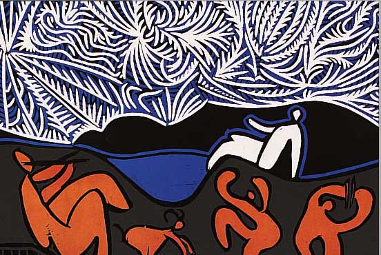 PICASSO, PABLO, 1881 - 1973, KONVOLUT VON 5 FARBLITHOGRAPHIEN NACH FARBLINOLSCHNITTEN, "BACCANAL MIT ZIEGE", "FLöTENSPIELER U. ...