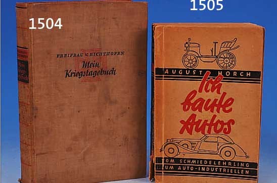 FREIFRAU V. RICHTHOFEN, MEIN KRIEGSTAGEBUCH, ERSTAUSGABE, 1937, MIT 43 AUFNAHMEN AUS DEM FAMILIENBESITZ, IM VERLAG ULLENSTEIN-BERLIN, STOCKFECKIG, ...
