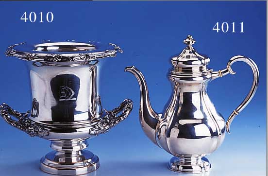 SEKTKüHLER, AMERIKA ODER ENGLAND UM 1900, MEISTERMARKE ELLIS-BARKER SILVER COMPANIES, METALL VERSILBERT, BERIEBEN, SCHWERE QUALITäT,AUS ...