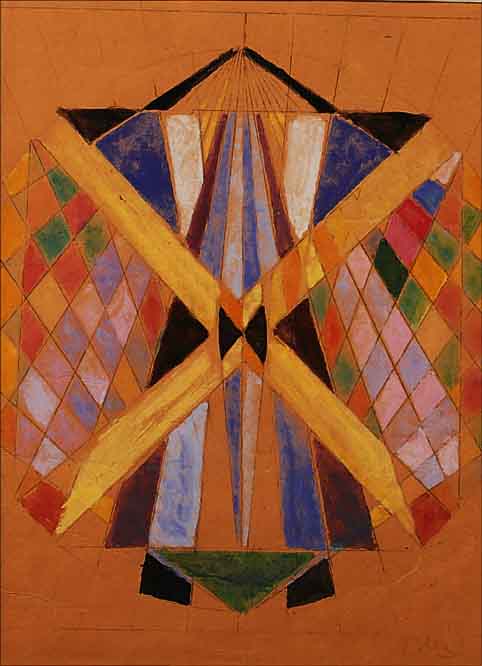 BALLO, GIACOMO, ABSTRAKTE KOMPOSITION, MISCHTECHNIK üBER GEBRäUNTEM PAPIER, RE. U. SIGN., CA. 26 X 23 CM, ...