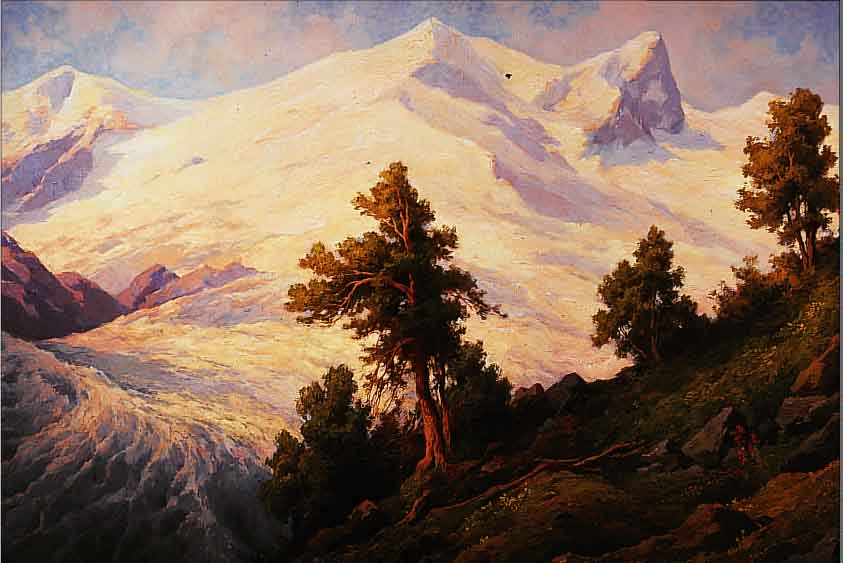 FIEBER, KARL, 1881 WIEN - 1958 ZELL AM SEE, INTERNATIONAL GESCHäTZTER öSTERREICHISCHER LANDSCHAFTSMALER, DER SEINE MOTIVE MIT VOR- LIEBE AUS ...