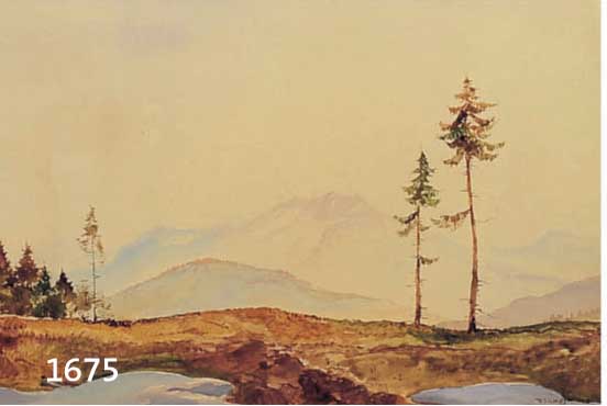GSCHOSGSCHOSMANN, LUDWIG, *1894 STRASSBURG - 1988 TEGERNSEE, AUSGE- ZEICHNETER LANDSCHAFTSMALER DER MÜNCHENER SCHULE, HIER: SCHNEERESTE VOR ...
