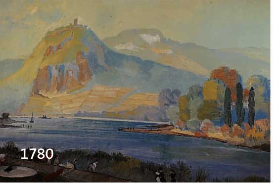 KELLERKELLER, ERNST, *1887 WOMIRSTEDT, STUDIERTE IN MAGDEBURG UND BERLIN, WIRKTE IN DUISBURG, HIER: LESENDE DAME AUF DER TER- RASSE UND ...