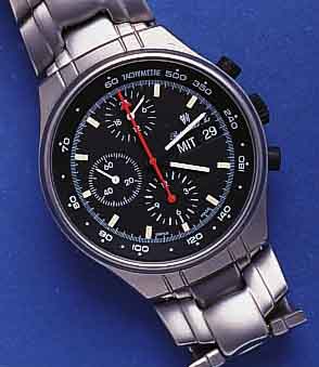PRESTIGE WAPRESTIGE WATCH INTERNATIONAL ARMBANDCHRONO- GRAPH, SCHWEIZ UM 1997, EDELST. MATT. INCL. EDELST.-BAND M. SICHERHEITSFALTSCHL., GEH. ...
