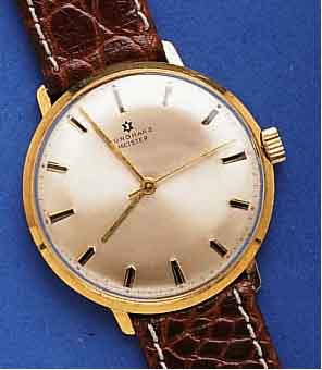 JUNGHANJUNGHANS HERRENARMBANDUHR MEISTER, DEUTSCH- LAND UM 1962, METALL HARTVERG., EDELST.-BODEN GEDR., LEDERB. NEU, 17 ST., HANDAUFZUGKAL. 684, ...