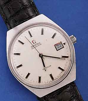 OMEGA HERRENARMBANDUHR AUTOMATIK DE VILLE, SCHWEIZ UM 1976, EDELST.-EINSCHALENGEH., GET. A-WELLE, BEI FERTIGST. WASSERGESCH., ...