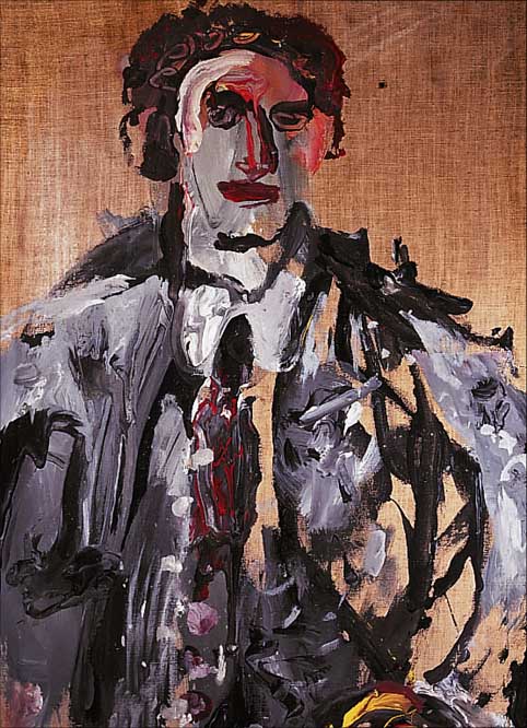 BäRWIND, RUDI, 1910 MANNHEIM-1982, PORTRäT DES MARCEL MARCEAU, ÖL AUF GROBER LEINWAND, RE. U. BETITELT, SIGN. UND DAT. 1969, CA. ...