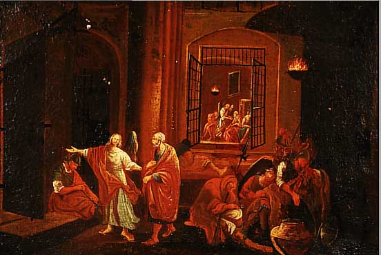 UNBEKANNTER KüNSTLER DES 17./18. JH., ZWEI GEGENSTüCKE, DETAILREICHE DARSTELLUNGEN AUS DEM LEBEN DES APOSTEL PAULUS, DOUBL., REST. U.MIT ...